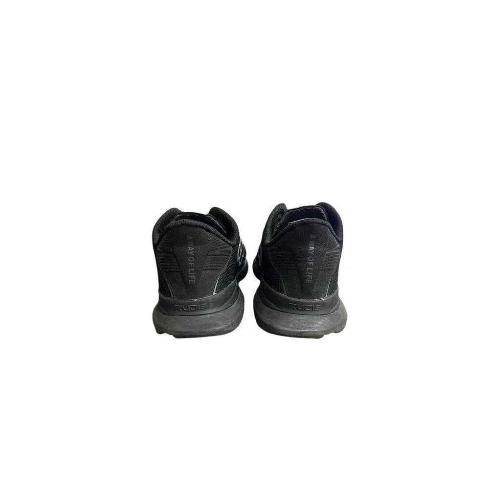 RUDIS Journey Knit Trainer Mens 10 Womens 11.5 Black Sneakers Shoes Athletic